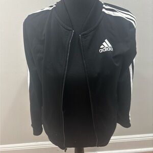 Adidas Black Jacket with White Accents